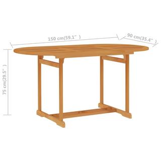 VidaXL Table de jardin teck  