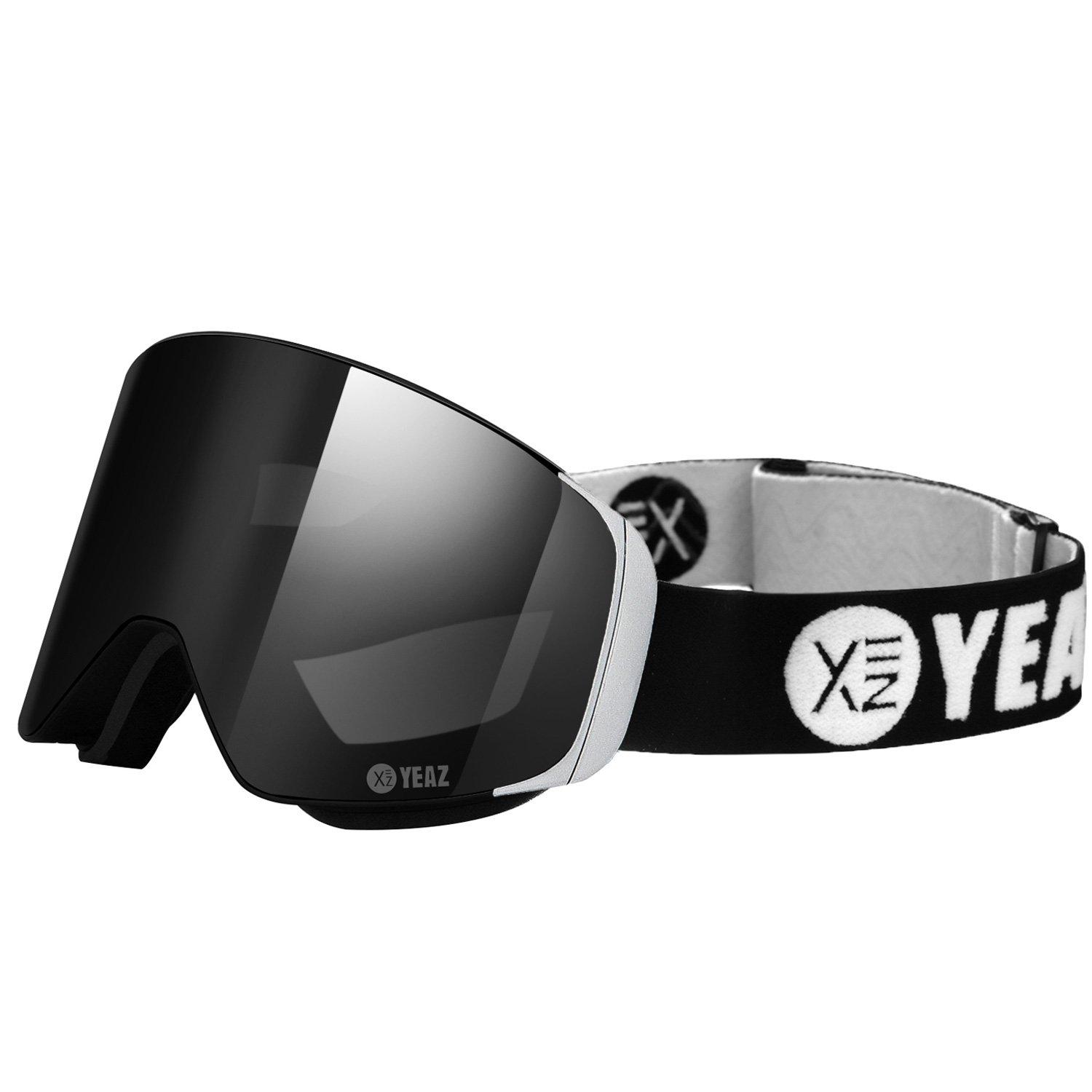 YEAZ  APEX Masque de ski/snowboard avec écran aimanté noir / logo blanc 