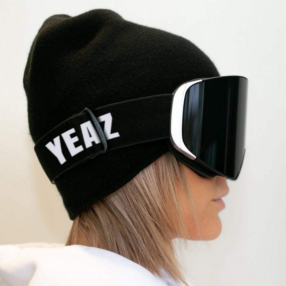 YEAZ  APEX Occhiali da sci snowboard Magnet nero/argento 