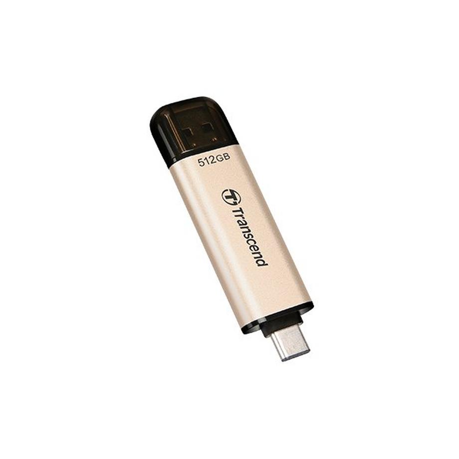 Transcend  Transcend JetFlash 930C USB-Stick 512 GB USB Type-A / USB Type-C 3.2 Gen 1 (3.1 Gen 1) Gold 