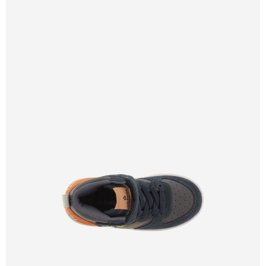 Victoria Tiempo Sneaker in Lederoptik mit elastischer Kordel für Kinder  