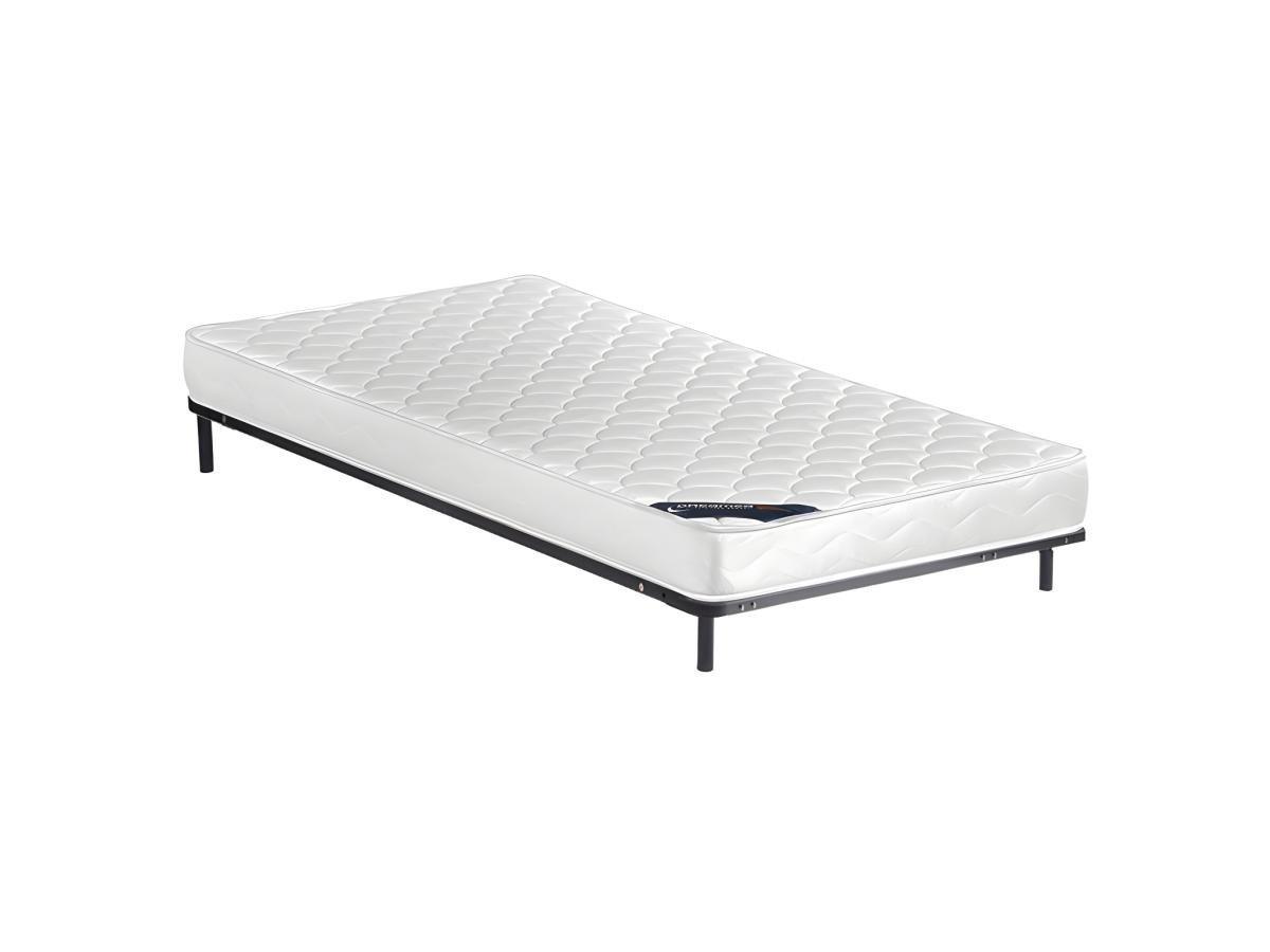 DREAMEA Ensemble cadre à  lattes + matelas mousse DANAE de DREAMEA épaisseur  