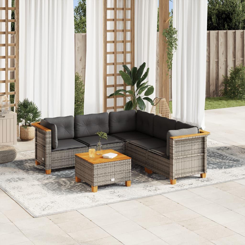 VidaXL set divano da giardino Polirattan  