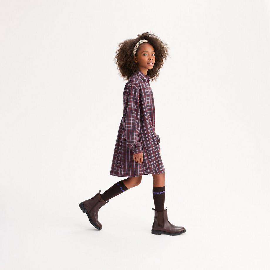 La Redoute Collections  Gerade geschnittenes Kleid mit langen Ärmeln und Karomuster 