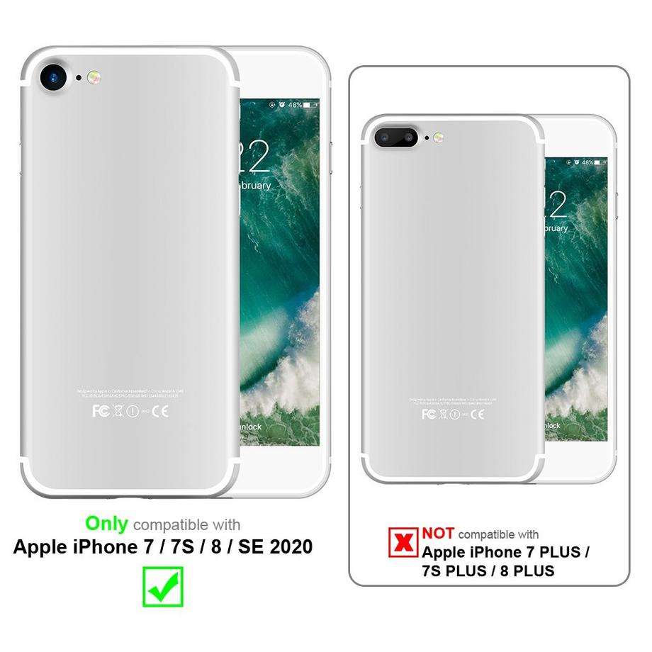 Cadorabo  Vollbild Display-Schutzglas für Apple iPhone 7  7S  8  SE 2020 - Schutzfolie 