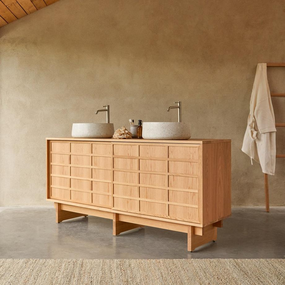 Tikamoon Waschtischunterschrank Miu aus Eiche  