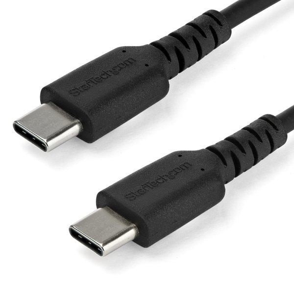 STARTECH.COM  Cavo di Ricarica USB-C da 1m - Resistente Cavetto USB-C di Ricarica Veloce e Sync da USB 2.0 a USB Type C 60W - Rivestimento in TPE e Fibra Aramidica M/M 60W Nero, Samsung S10/S20/Ipad Pro/MS Surface 