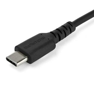 STARTECH.COM  Cavo di Ricarica USB-C da 1m - Resistente Cavetto USB-C di Ricarica Veloce e Sync da USB 2.0 a USB Type C 60W - Rivestimento in TPE e Fibra Aramidica M/M 60W Nero, Samsung S10/S20/Ipad Pro/MS Surface 