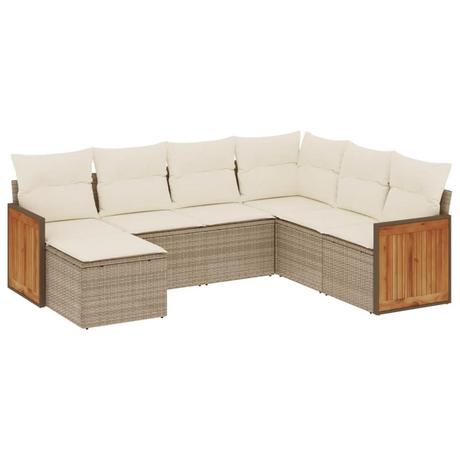 VidaXL set divano da giardino Polirattan  