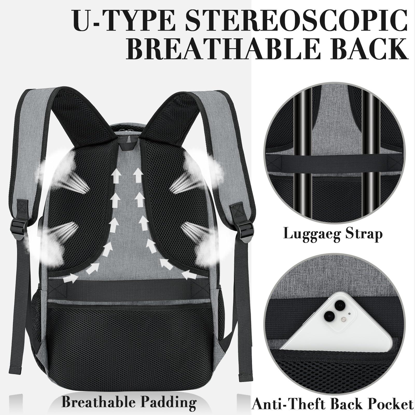 Only-bags.store Wasserdichter Laptop Rucksack mit USB Ladeanschluss  