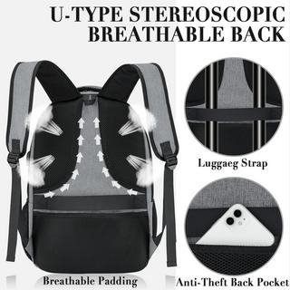 Only-bags.store Wasserdichter Laptop Rucksack mit USB Ladeanschluss  