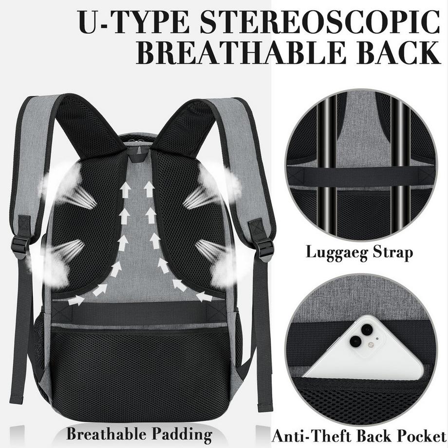 Only-bags.store Sac à dos pour ordinateur portable étanche avec port de chargement USB  