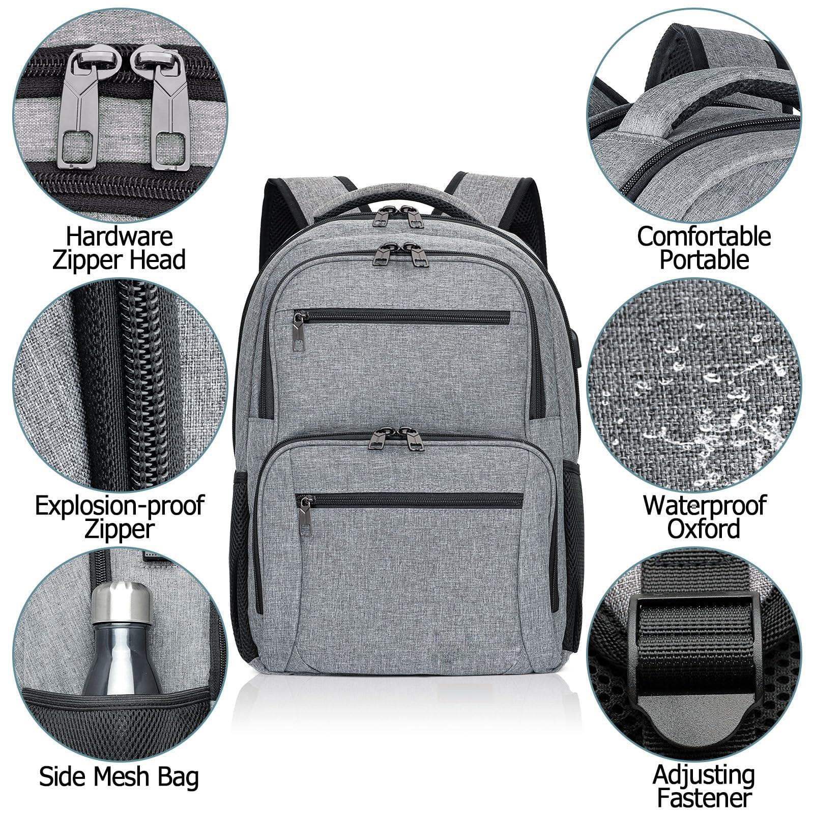 Only-bags.store Wasserdichter Laptop Rucksack mit USB Ladeanschluss  