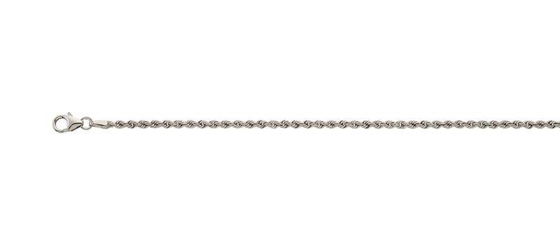 Image of Collier Cordel Weissgold 750, 2.2mm, 42cm Damen Silber 42cm