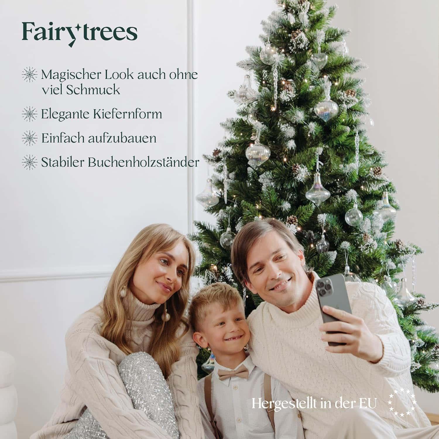 Mara Vital Magia d’Inverno Firenza – Albero di Natale artificiale dal design realistico con pigne  