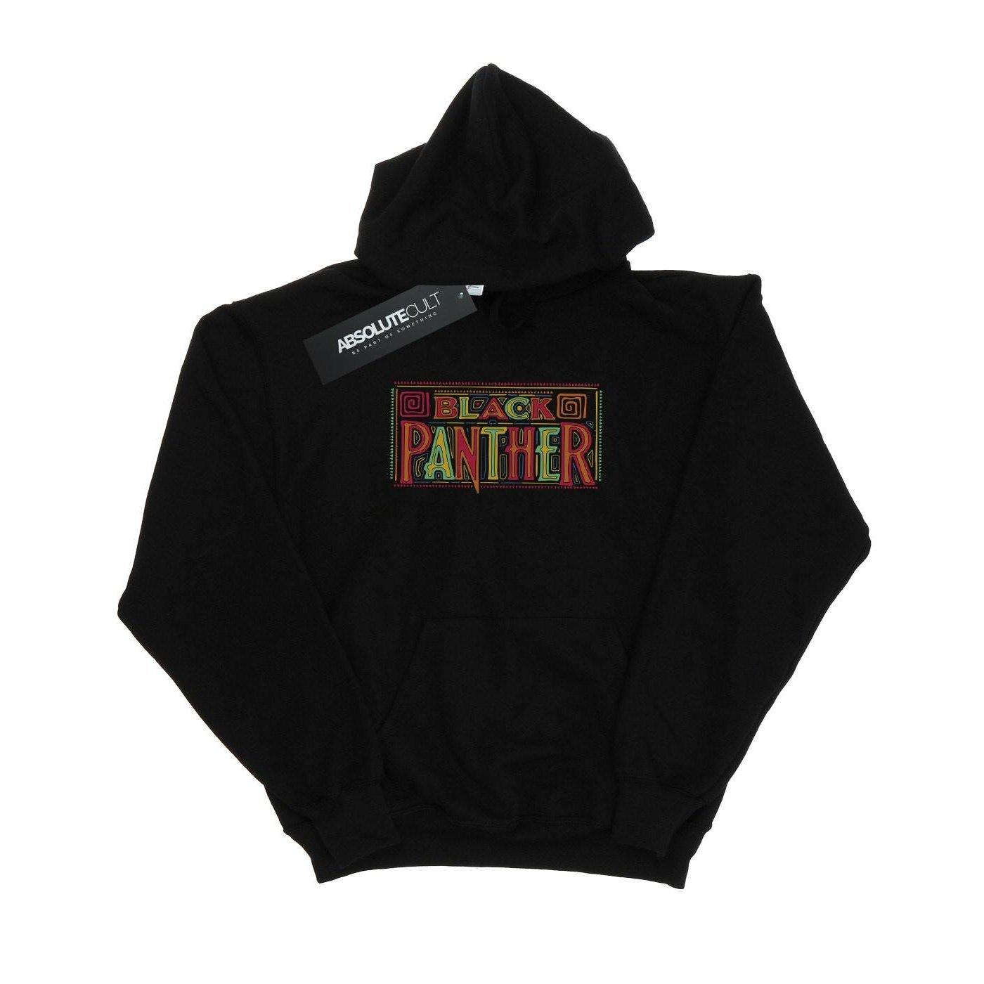 Image of Black Panther Tribal Logo Kapuzenpullover Damen Schwarz L