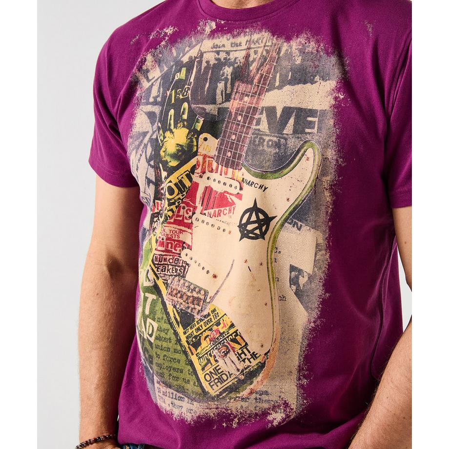 Joe Browns T-Shirt Auffälliger Anarchie-Platzierungsdruck  