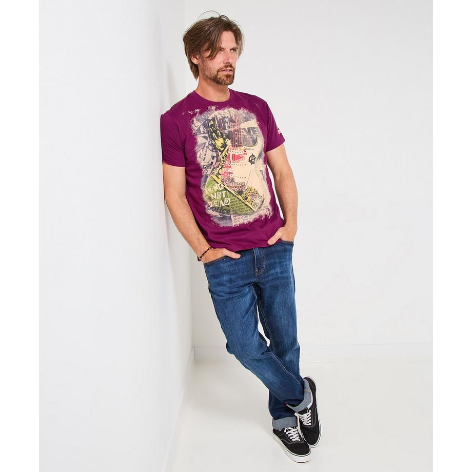 Joe Browns T-Shirt Auffälliger Anarchie-Platzierungsdruck  