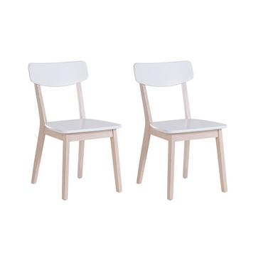 Lot de 2 chaises de salle à manger en MDF Scandinave SANTOS