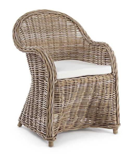 mutoni Fauteuil de jardin Martin naturel  