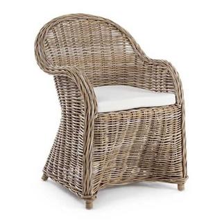 mutoni Fauteuil de jardin Martin naturel  