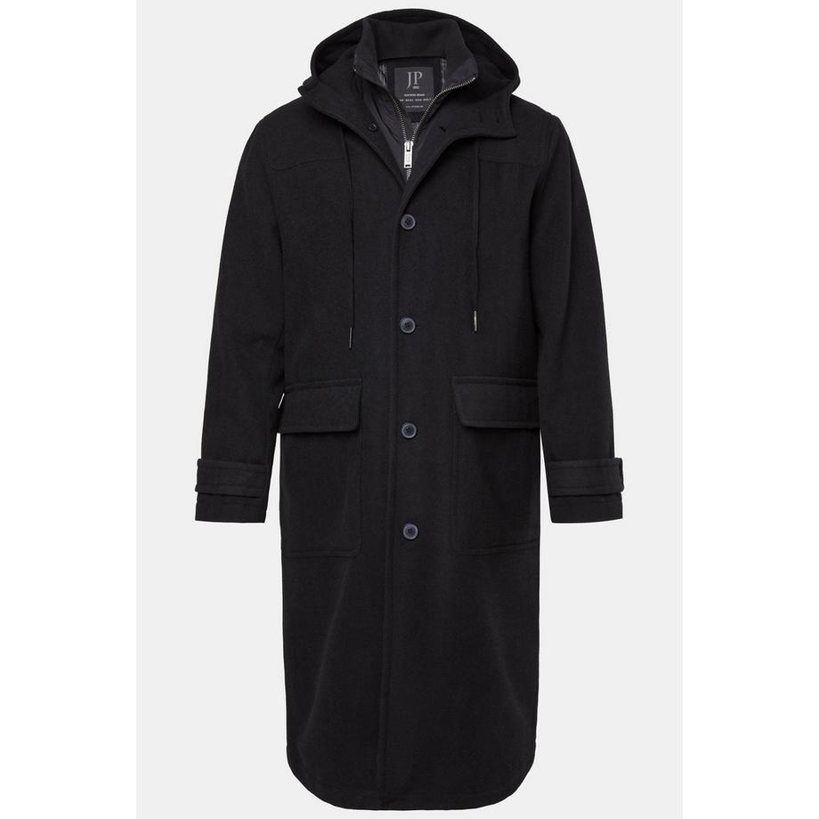 JP1880 Cappotto funzionale effetto lana idrorepellente cappuccio cerniera  