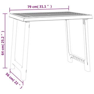 VidaXL Table de camping polypropylène  