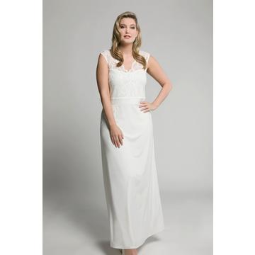 Robe de mariée, dentelle, encolure V, sans manches