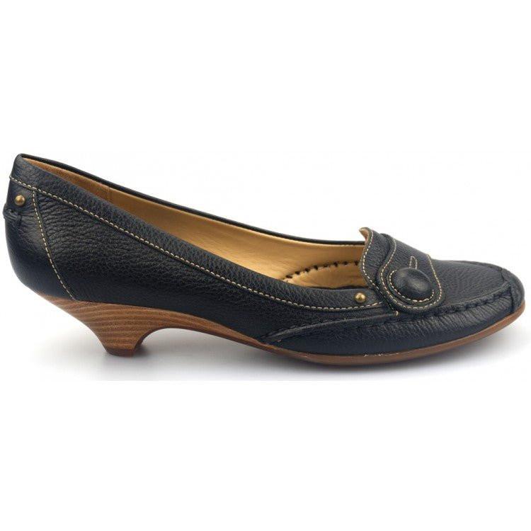 Image of Creme Brulee - Leder Pump Damen Schwarz 36
