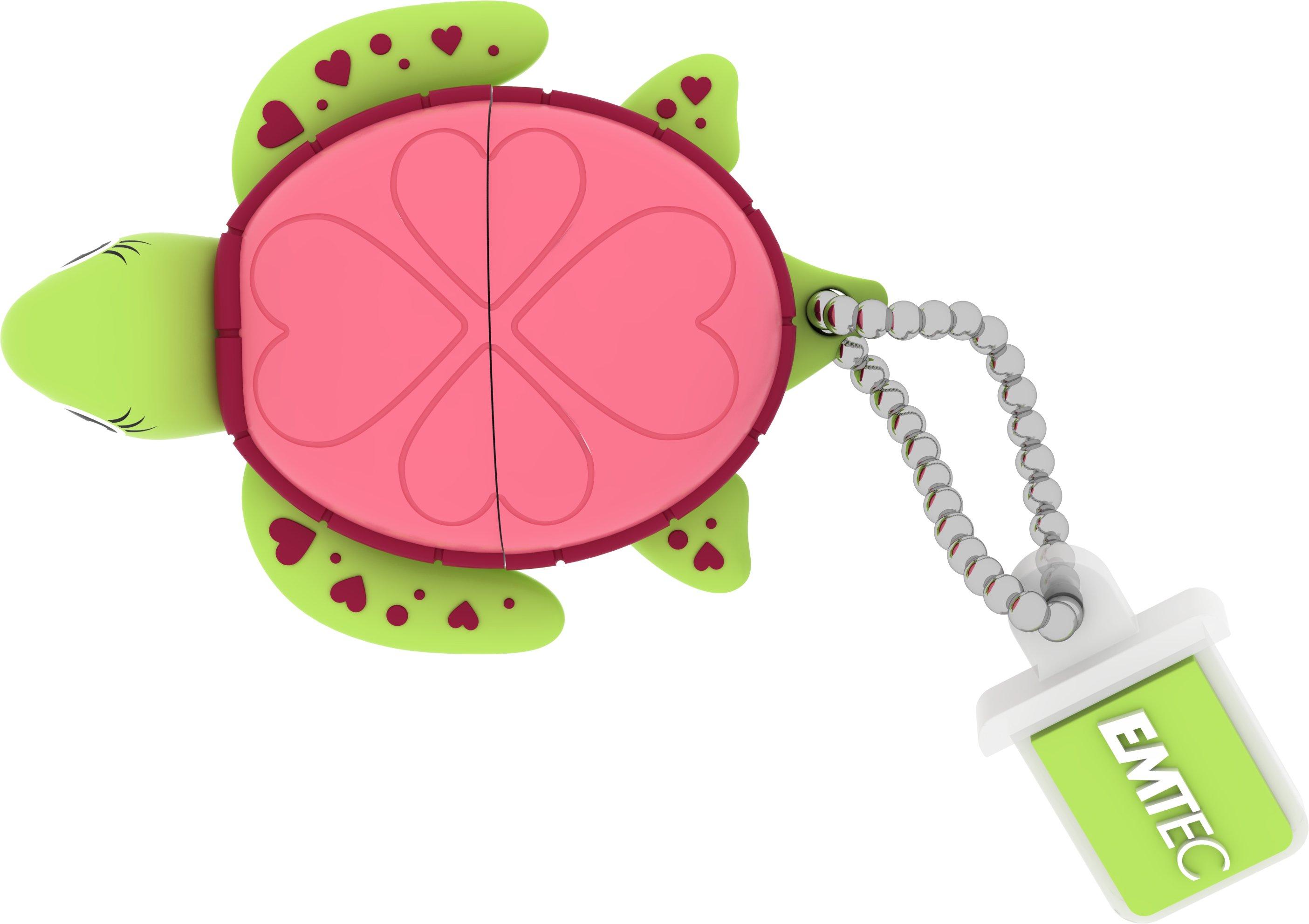 EMTEC  Emtec Turtle Lady lecteur USB flash 16 Go USB Type-A 2.0 Vert, Rose 