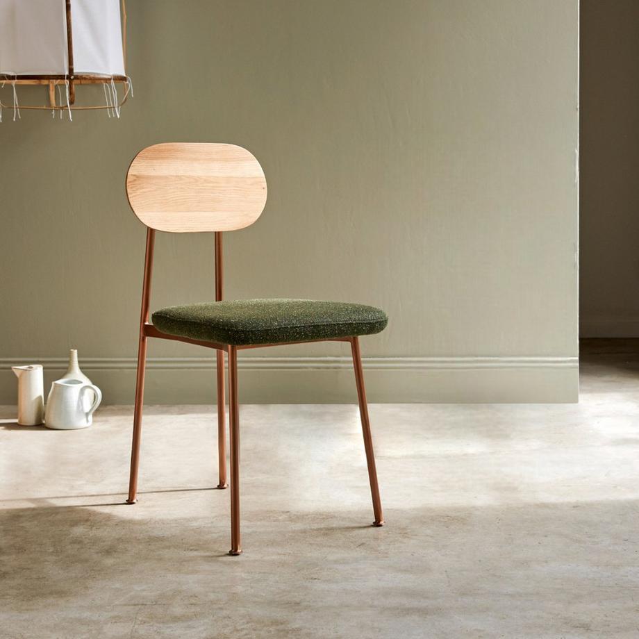 Tikamoon Stuhl kaki aus Eiche Yutapi  