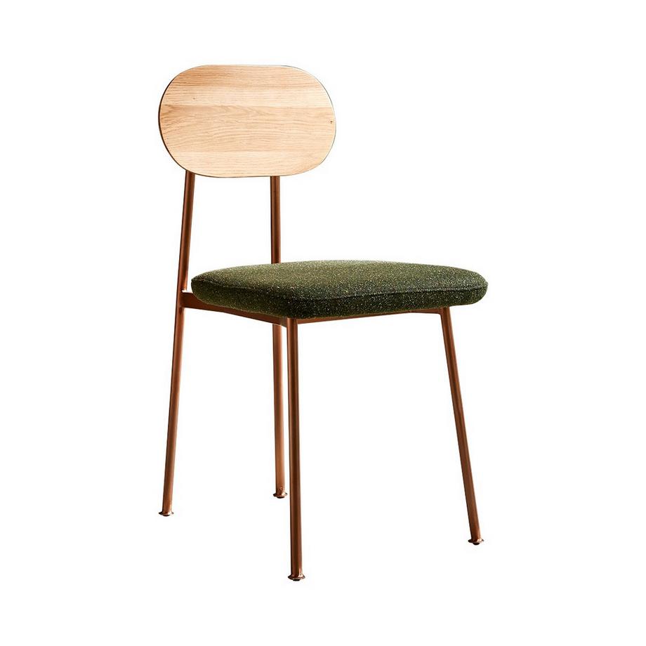 Tikamoon Stuhl kaki aus Eiche Yutapi  