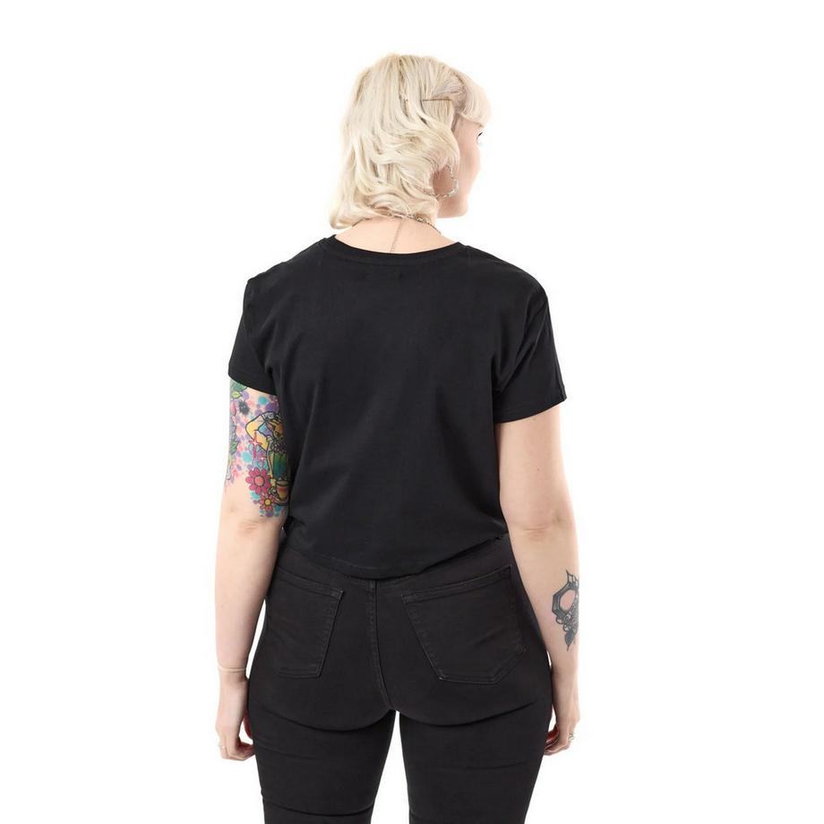 Annabelle Logo Print Kurzarm Cropped Top  