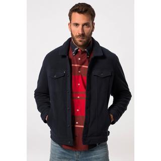 JP1880  Fleecejacke, Truckerstyle, Knopfleiste, Brusttaschen 