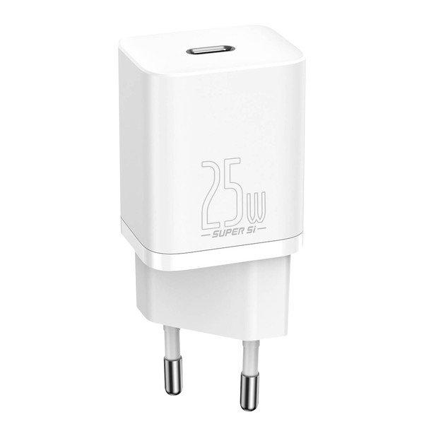 Baseus  Chargeur Baseus 25W USB-C Super Si Blanc 