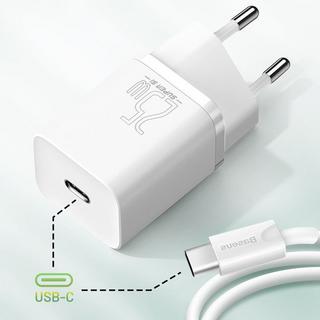 Baseus  Chargeur Baseus 25W USB-C Super Si Blanc 