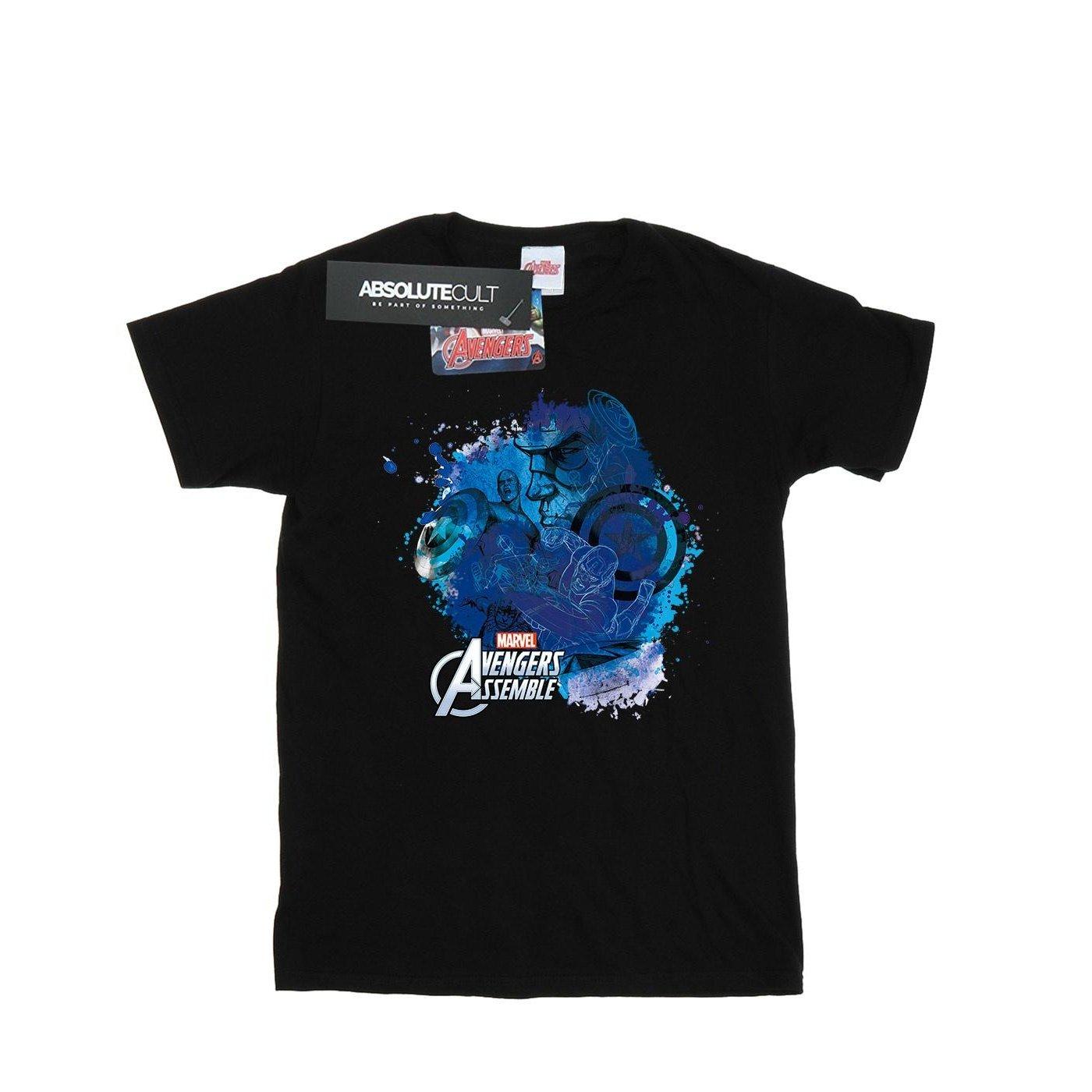 Image of Captain America Montage Tshirt Herren Schwarz M