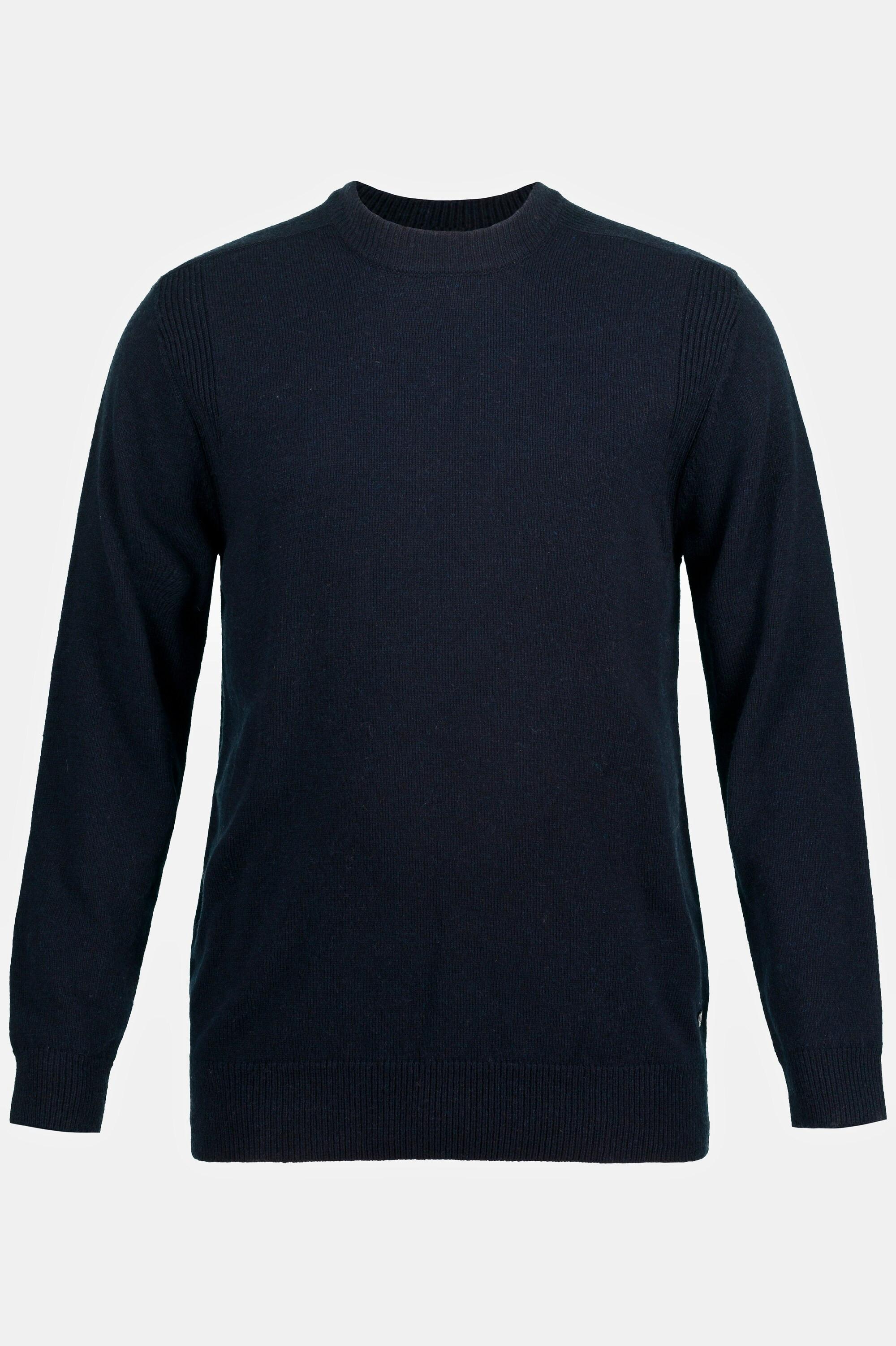 JP1880  Pullover in maglia lavorata con maniche lunghe e collo alto a costine, fino alla tg. 8XL 