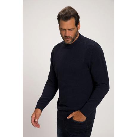 JP1880  Pullover in maglia lavorata con maniche lunghe e collo alto a costine, fino alla tg. 8XL 