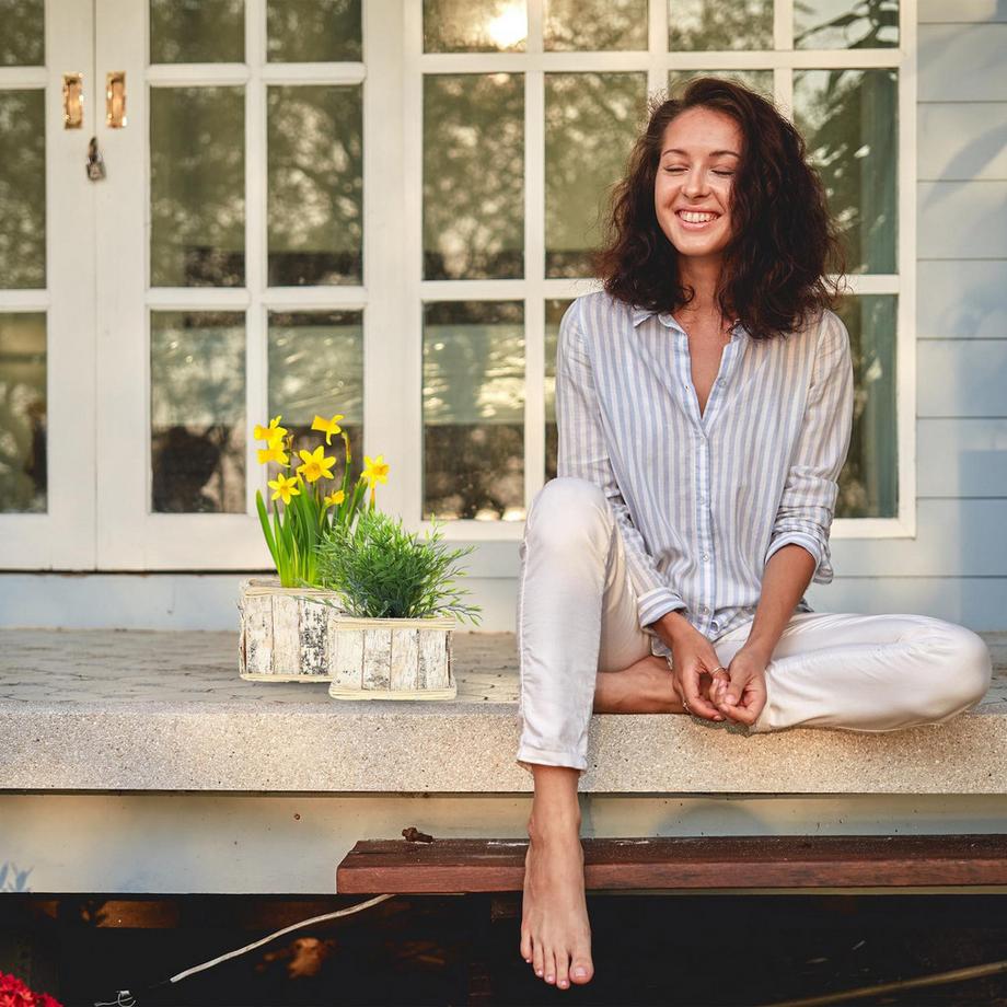 B2X Rechteckiger Blumentopf - 3er-Set  