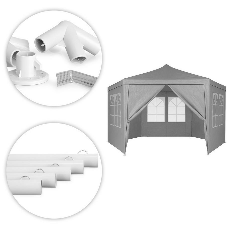 Northio Garden Trade Pavillonzelt mit Fenstern  
