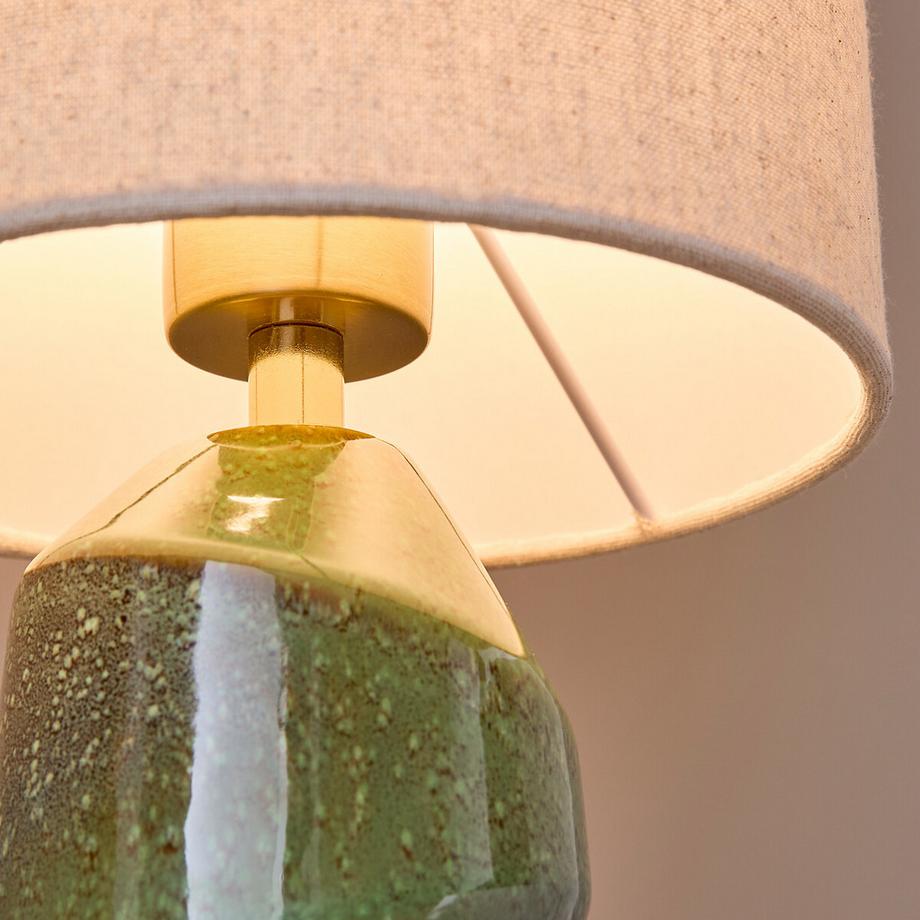 AM.PM Tischlampe aus Keramik und Leinen  