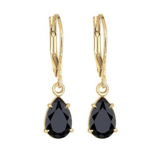 Elli  Boucles d'Oreilles Gouttes Cristaux 