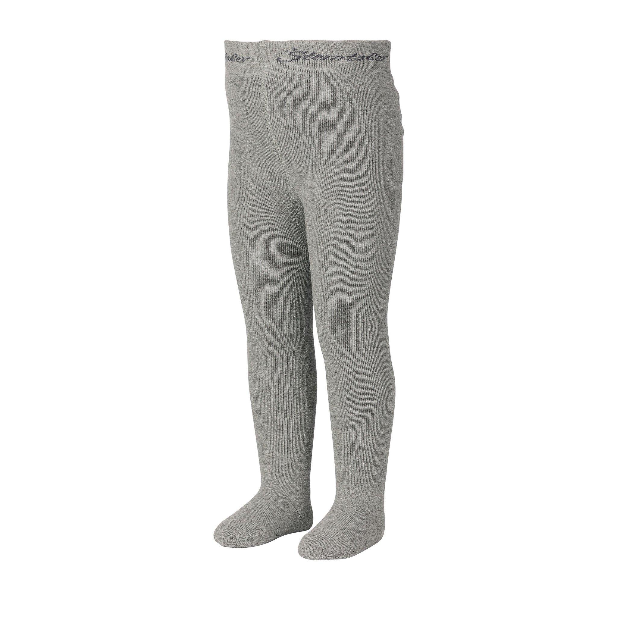 Image of Kinder Strumpfhose Mit Vollplüsch Silber Melange Mädchen Grau 86