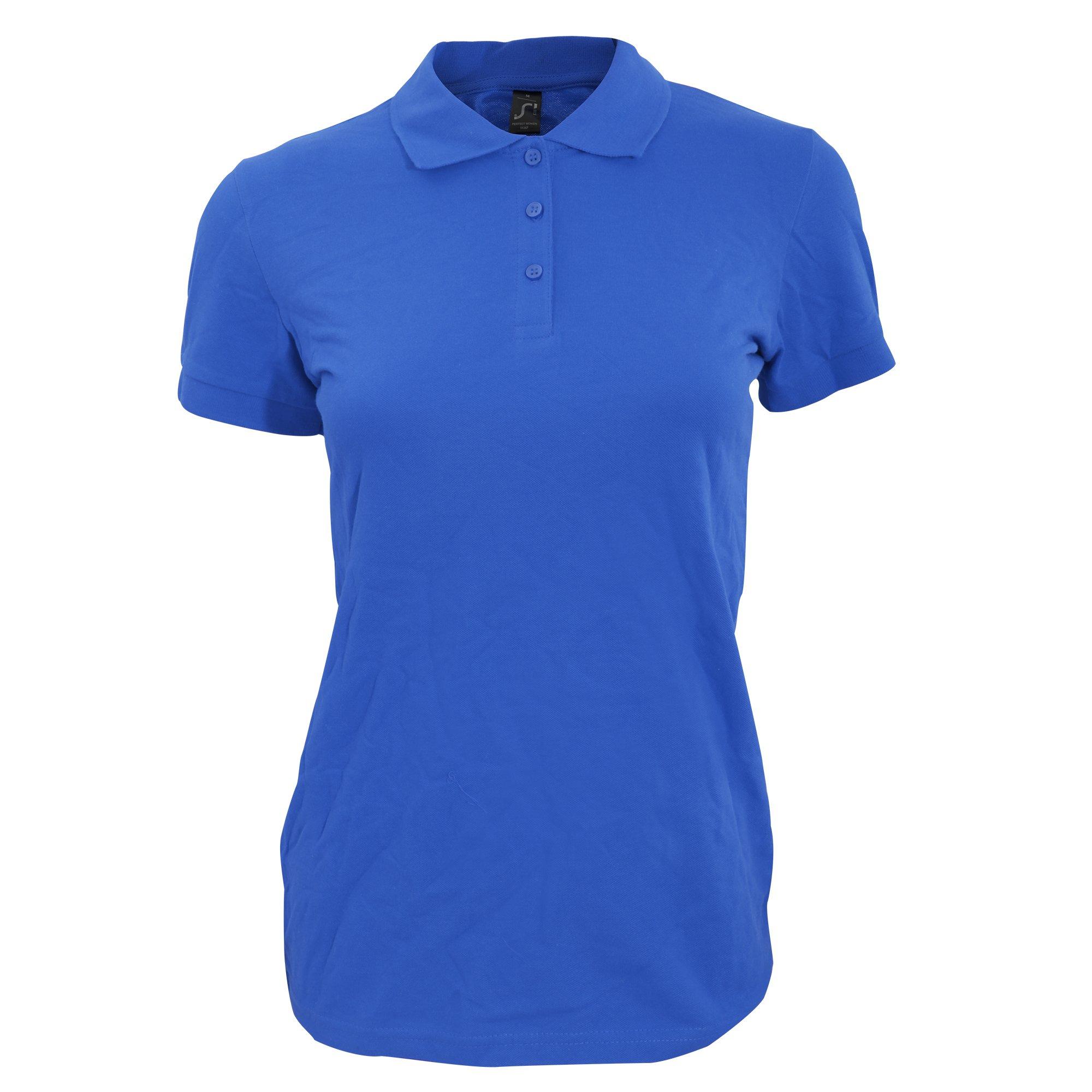 Image of Poloshirt Perfect Kurzarm Damen Königsblau L