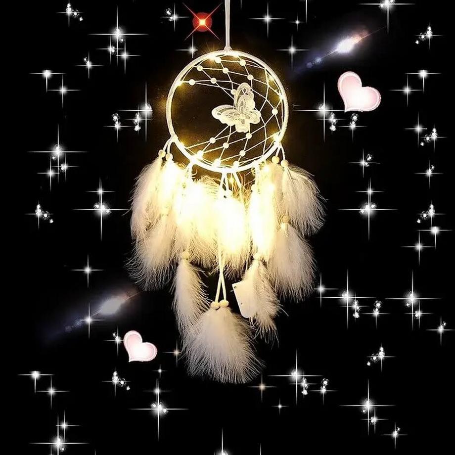 Cover-Discount  Traumfänger Dream Catcher mit LED Schmetterling 