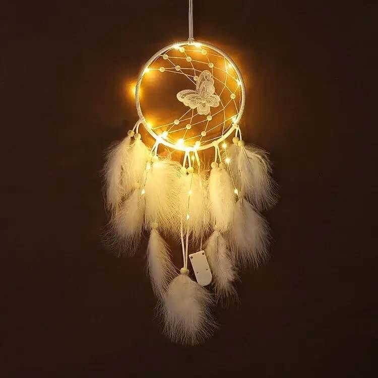 Cover-Discount  Acchiappasogni Dream Catcher con LED farfalla 