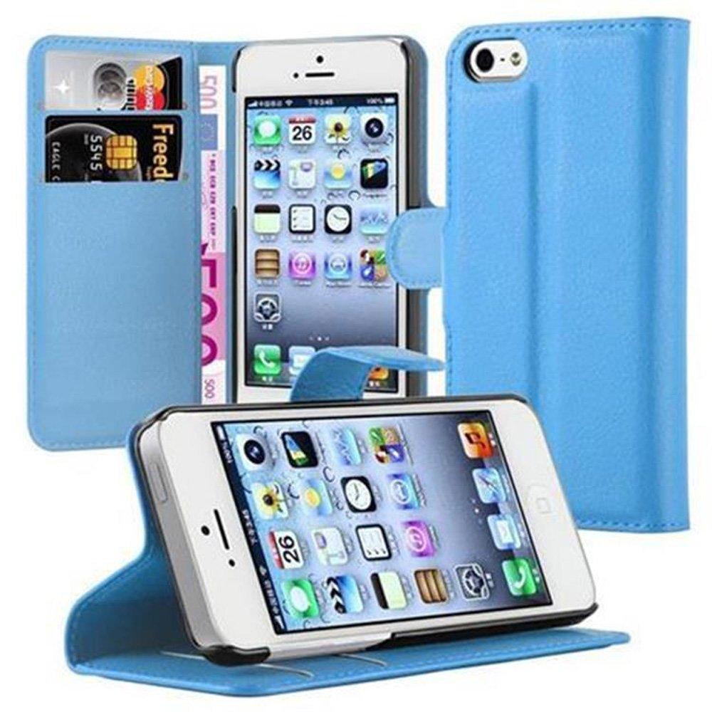 Cadorabo  Housse compatible avec Apple iPhone 5 / 5S / SE 2016 - Coque de protection avec fermeture magnétique, fonction de support et compartiment pour carte 