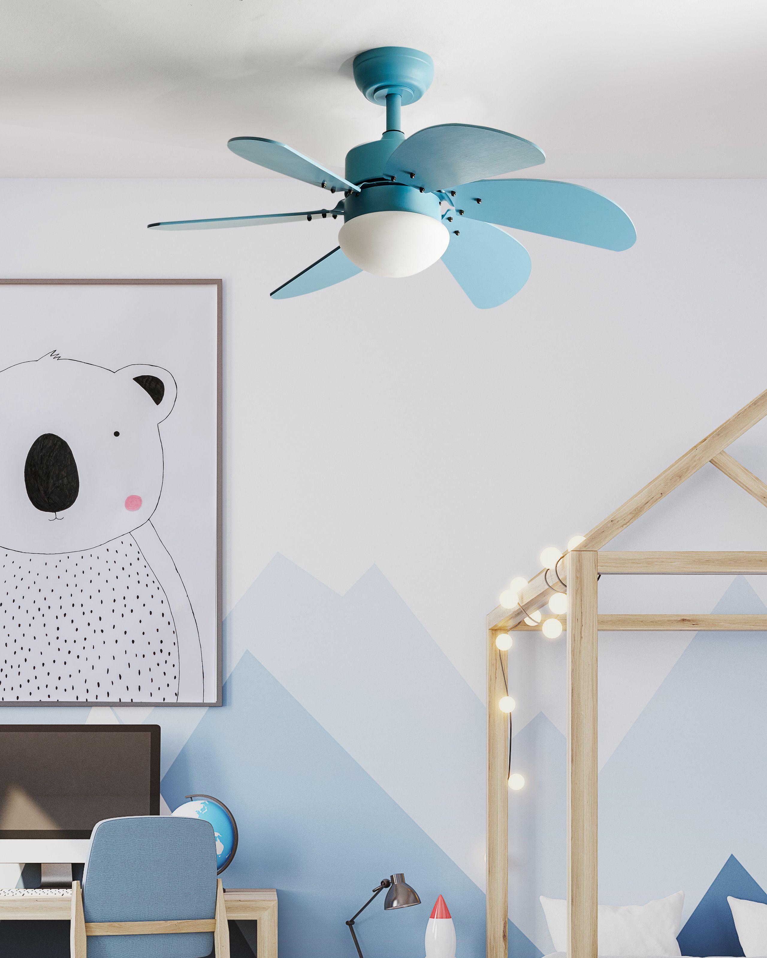 Beliani Ventilateur de plafond avec lampe en Matière synthétique Moderne LOGAR  