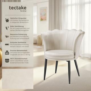 Tectake Poltrona Stella Imbottitura spessa, con rivestimento in velluto o ecopelliccia  